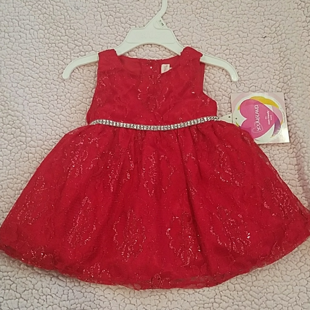Red dress baby girl